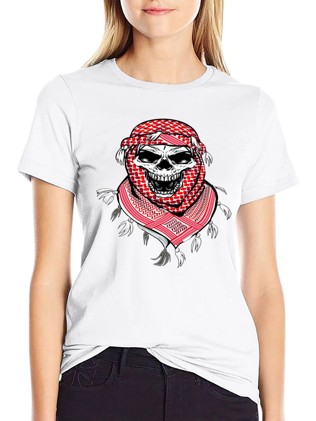 Skull Keffiyeh T-Shirt: Unique Graphic Tee