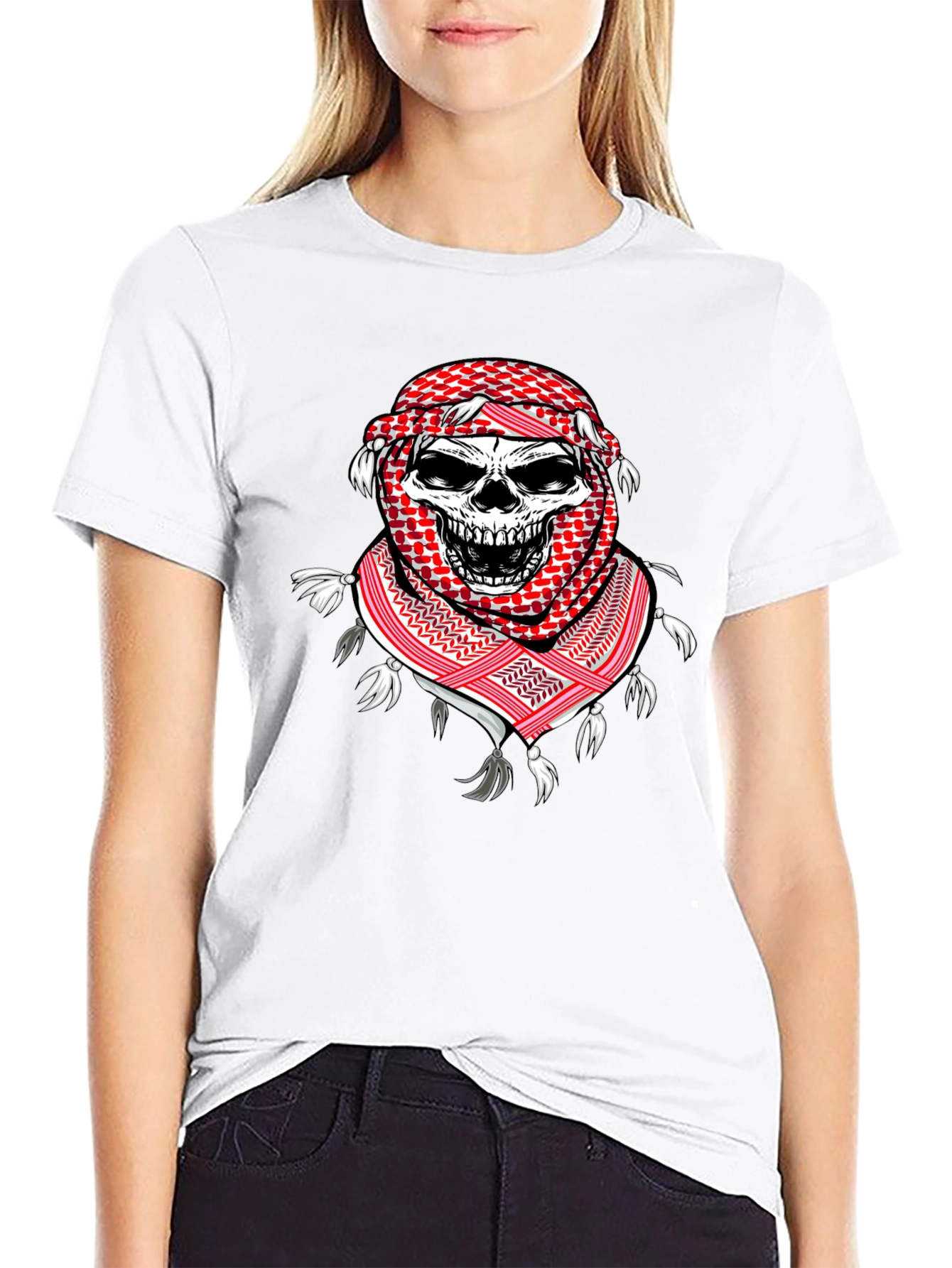 Skull Keffiyeh T-Shirt: Unique Graphic Tee