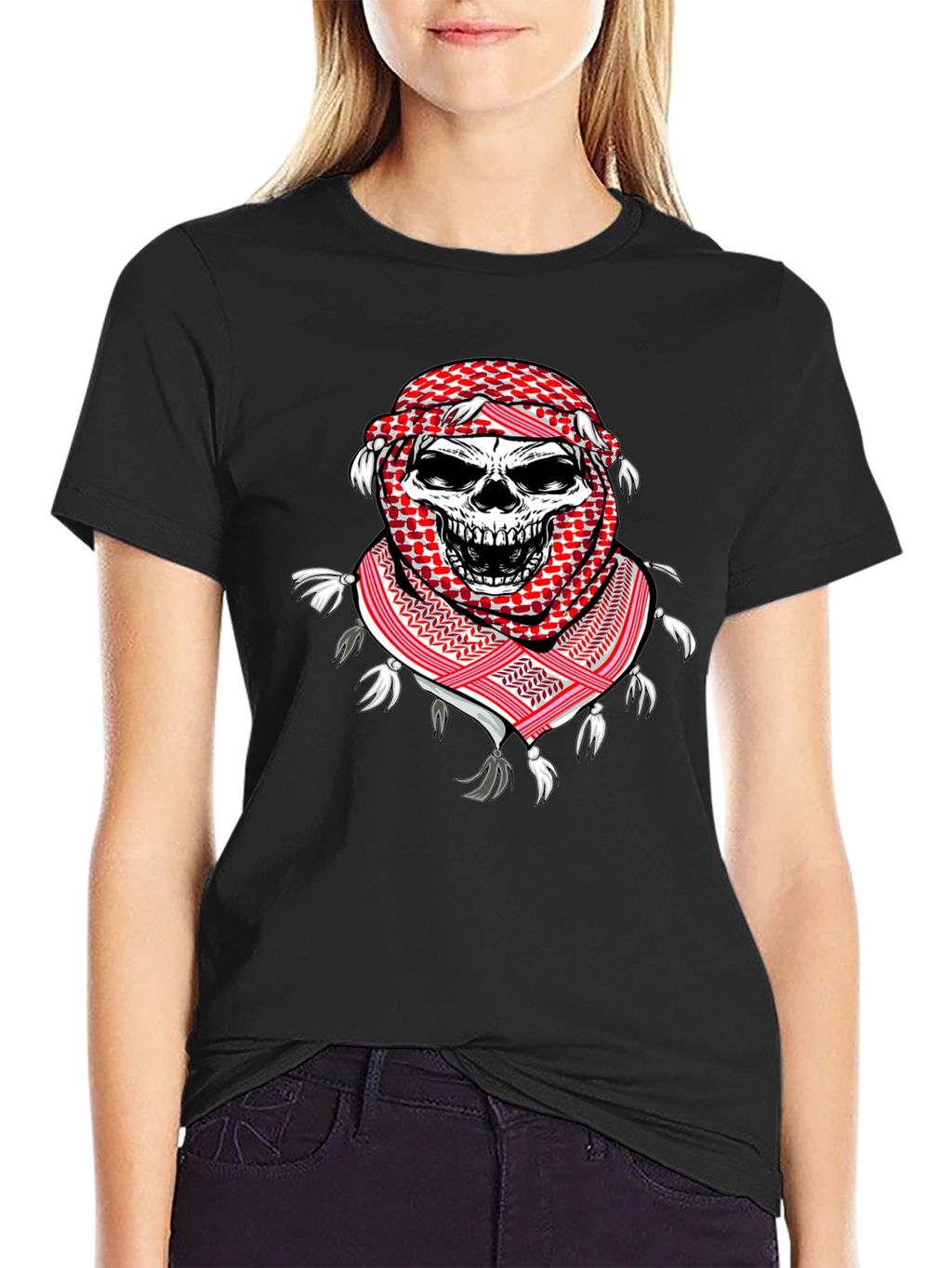 Skull Keffiyeh T-Shirt: Unique Graphic Tee