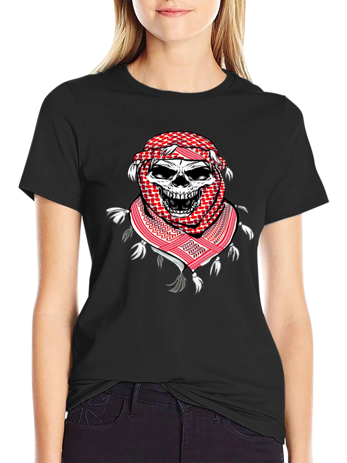 Skull Keffiyeh T-Shirt: Unique Graphic Tee