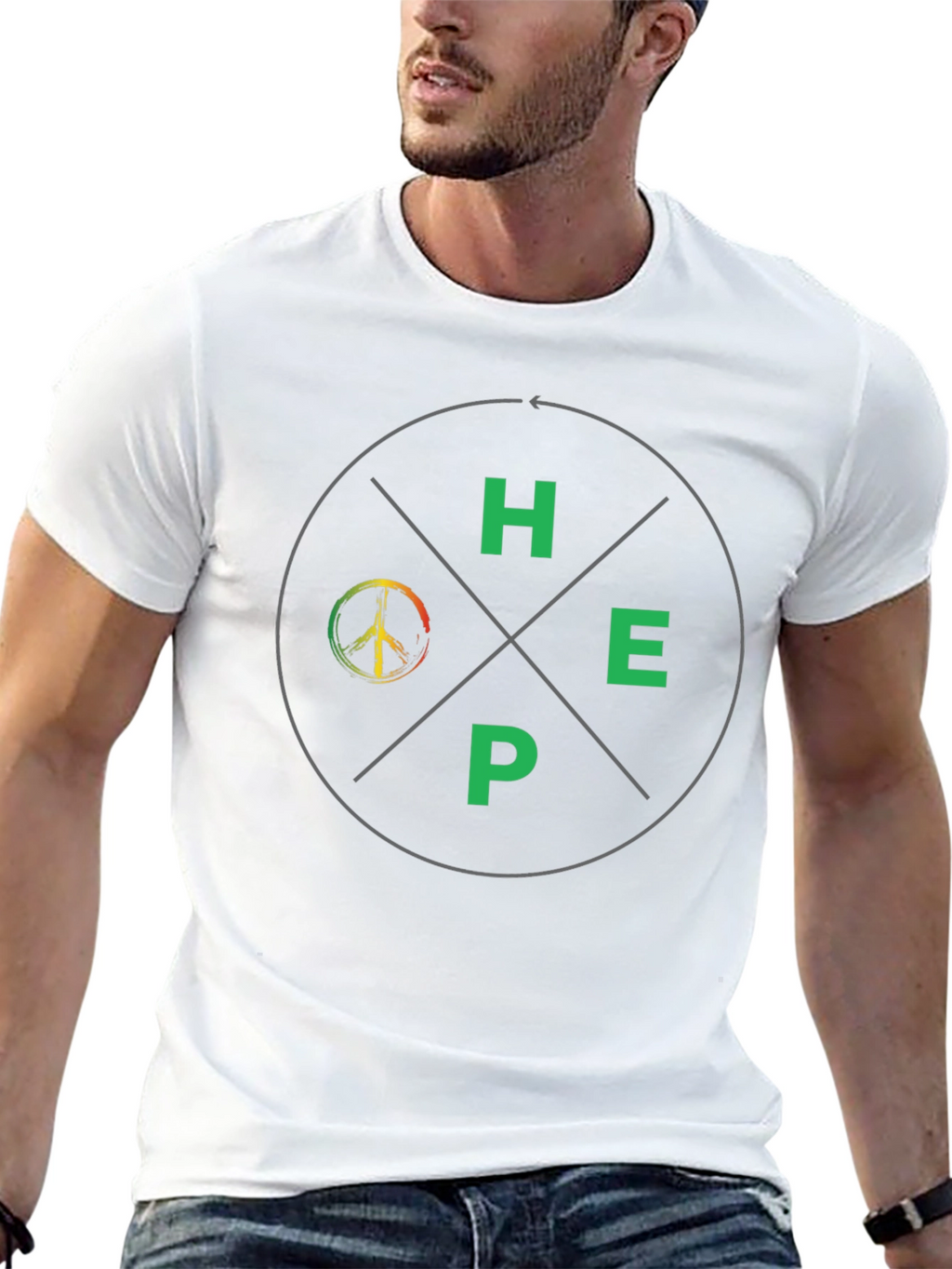 HOPE Peace Sign Graphic T-Shirt