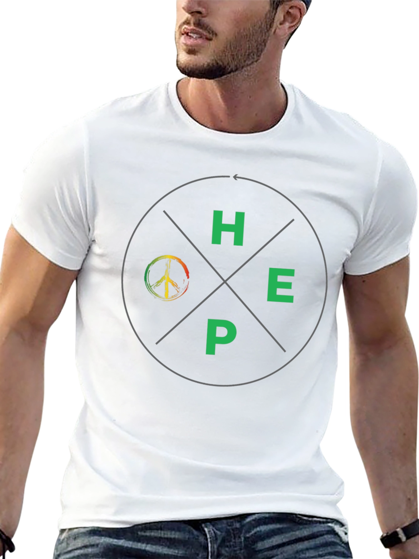 HOPE Peace Sign Graphic T-Shirt