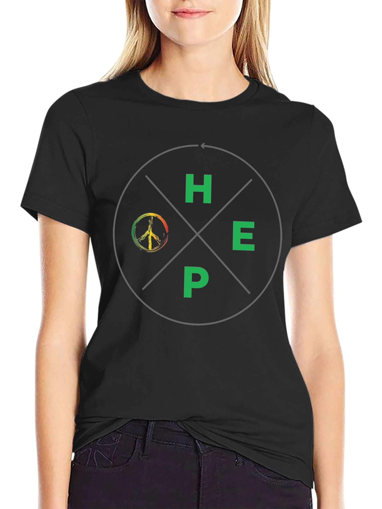 HOPE Peace Sign Graphic T-Shirt