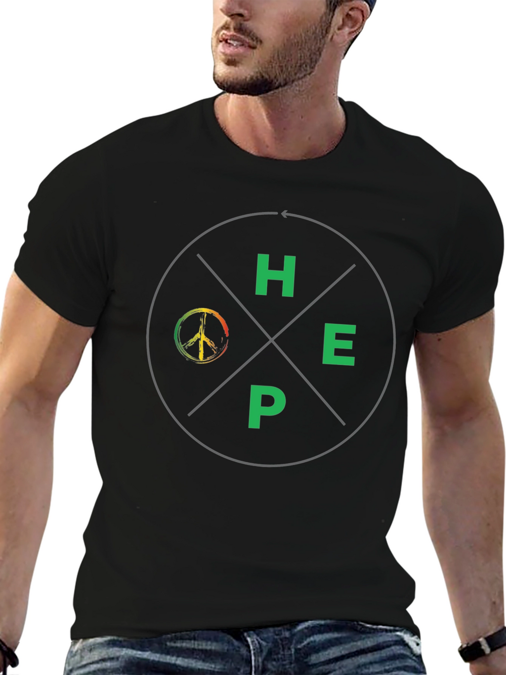 HOPE Peace Sign Graphic T-Shirt