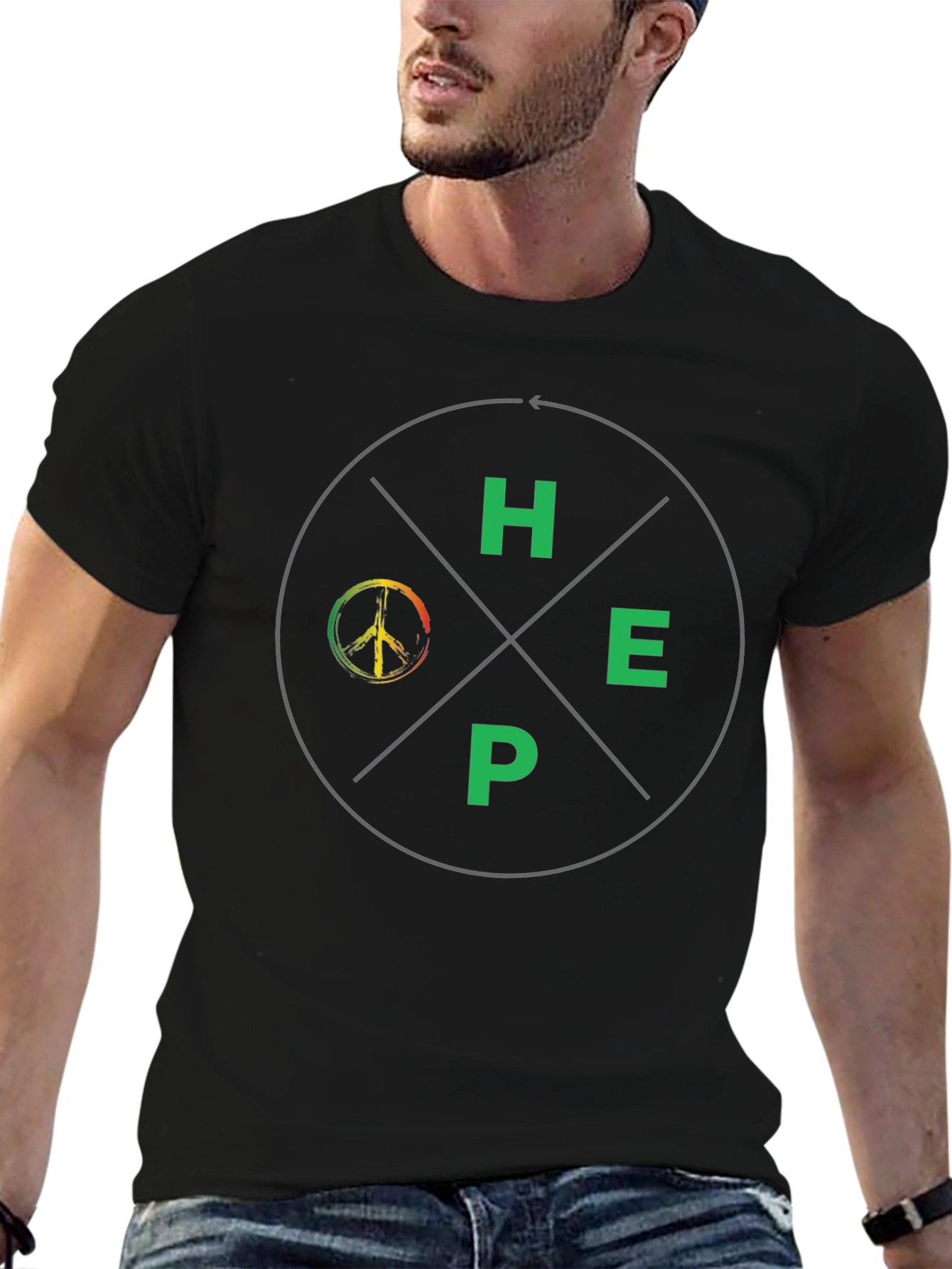 HOPE Peace Sign Graphic T-Shirt