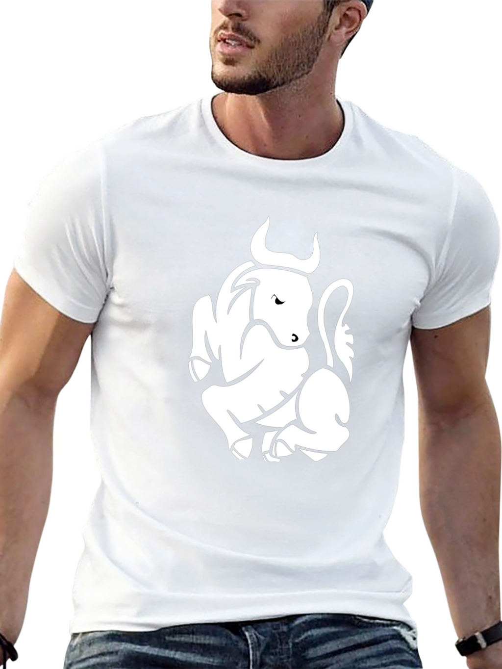 Black Taurus Graphic Tee - Zodiac Sign Shirt