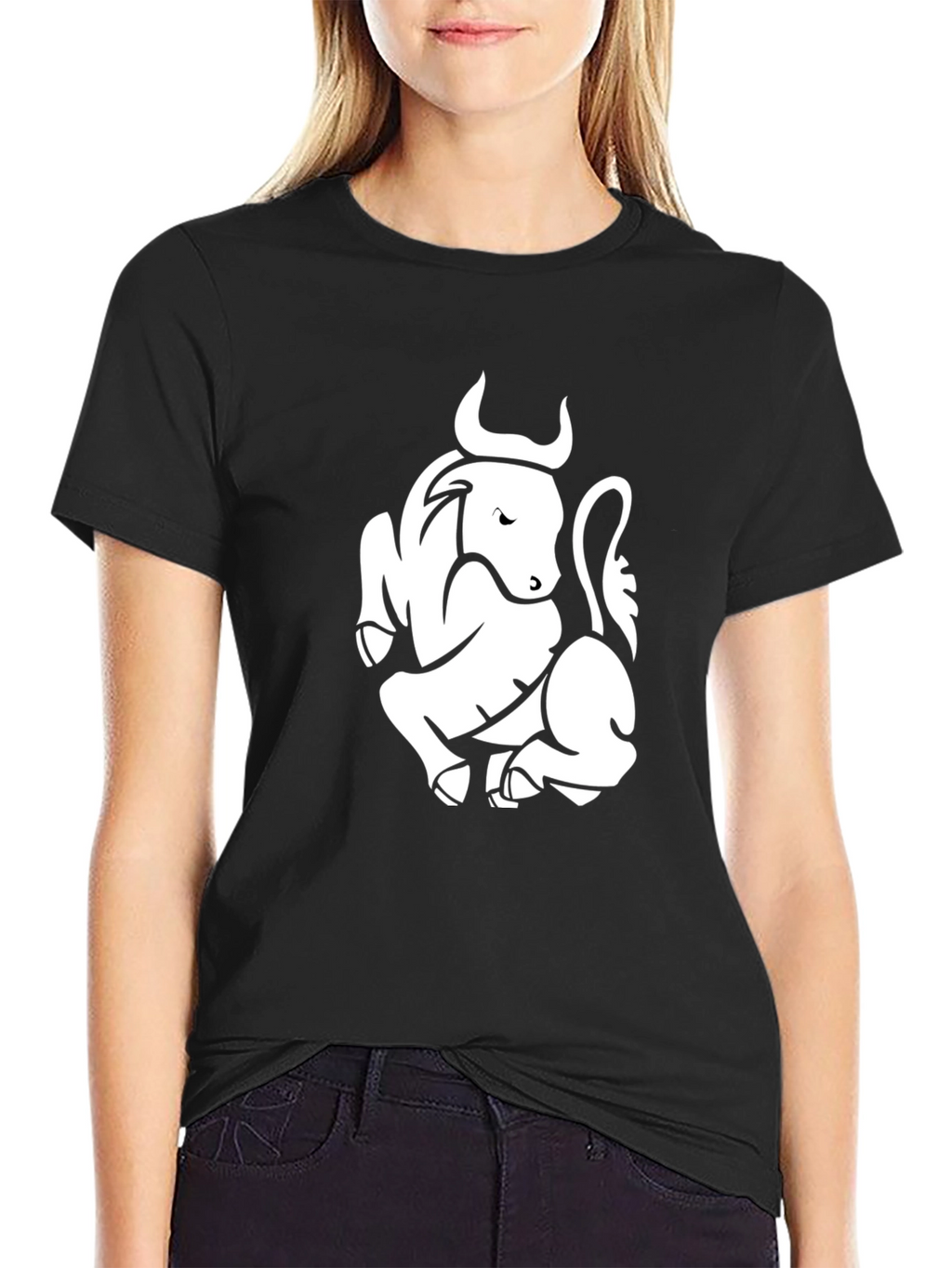 Black Taurus Graphic Tee - Zodiac Sign Shirt