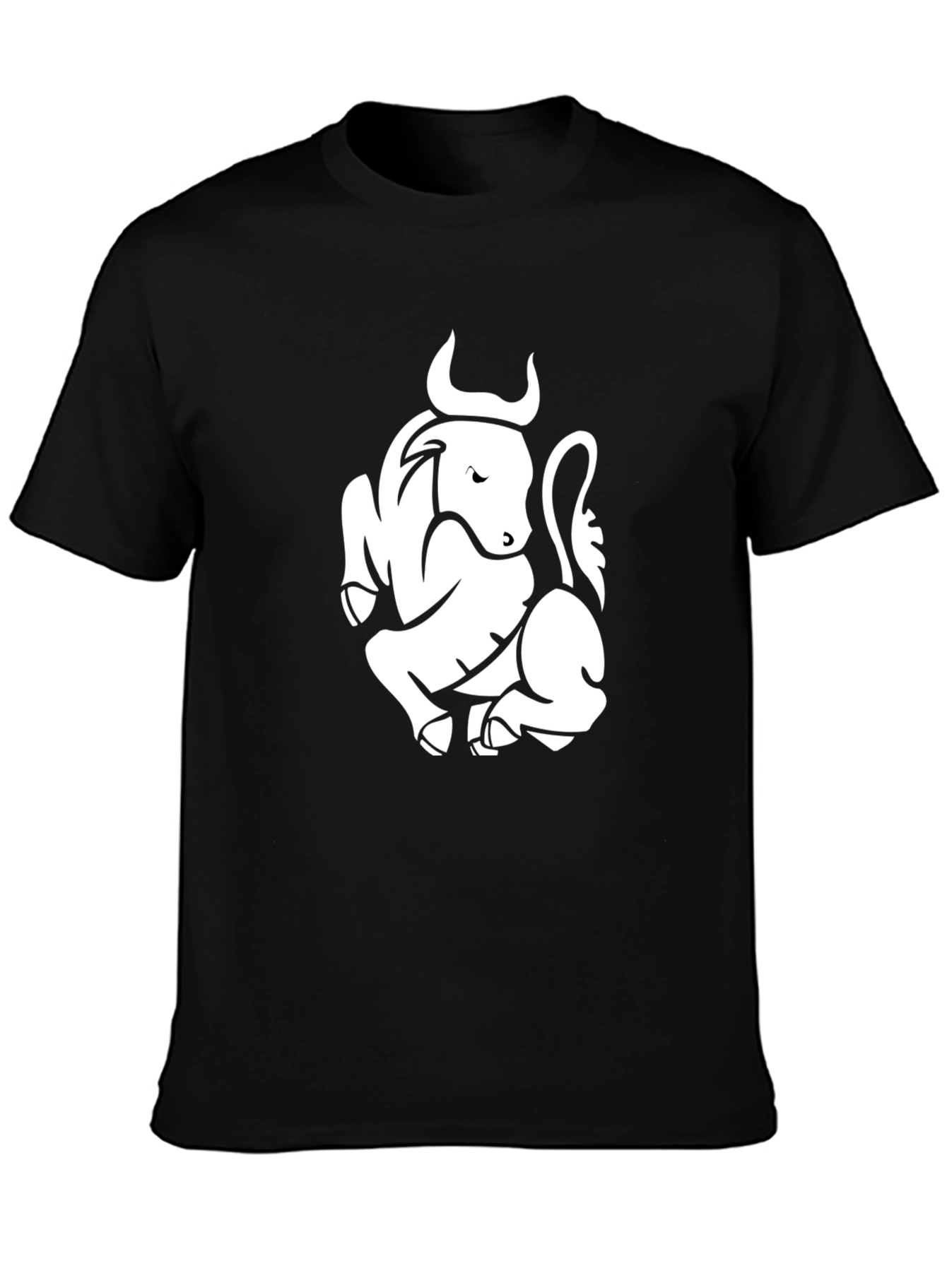Black Taurus Graphic Tee - Zodiac Sign Shirt