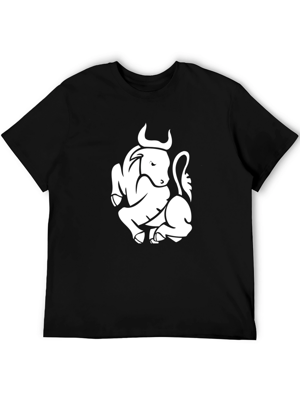 Black Taurus Graphic Tee - Zodiac Sign Shirt
