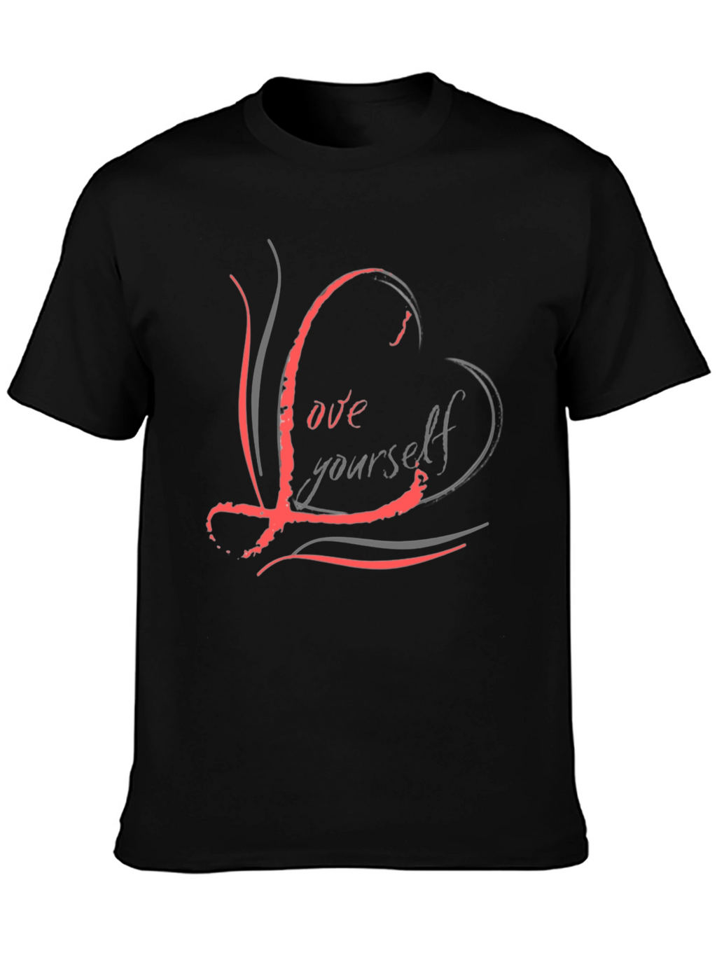 Love Yourself Graphic Black T-Shirt