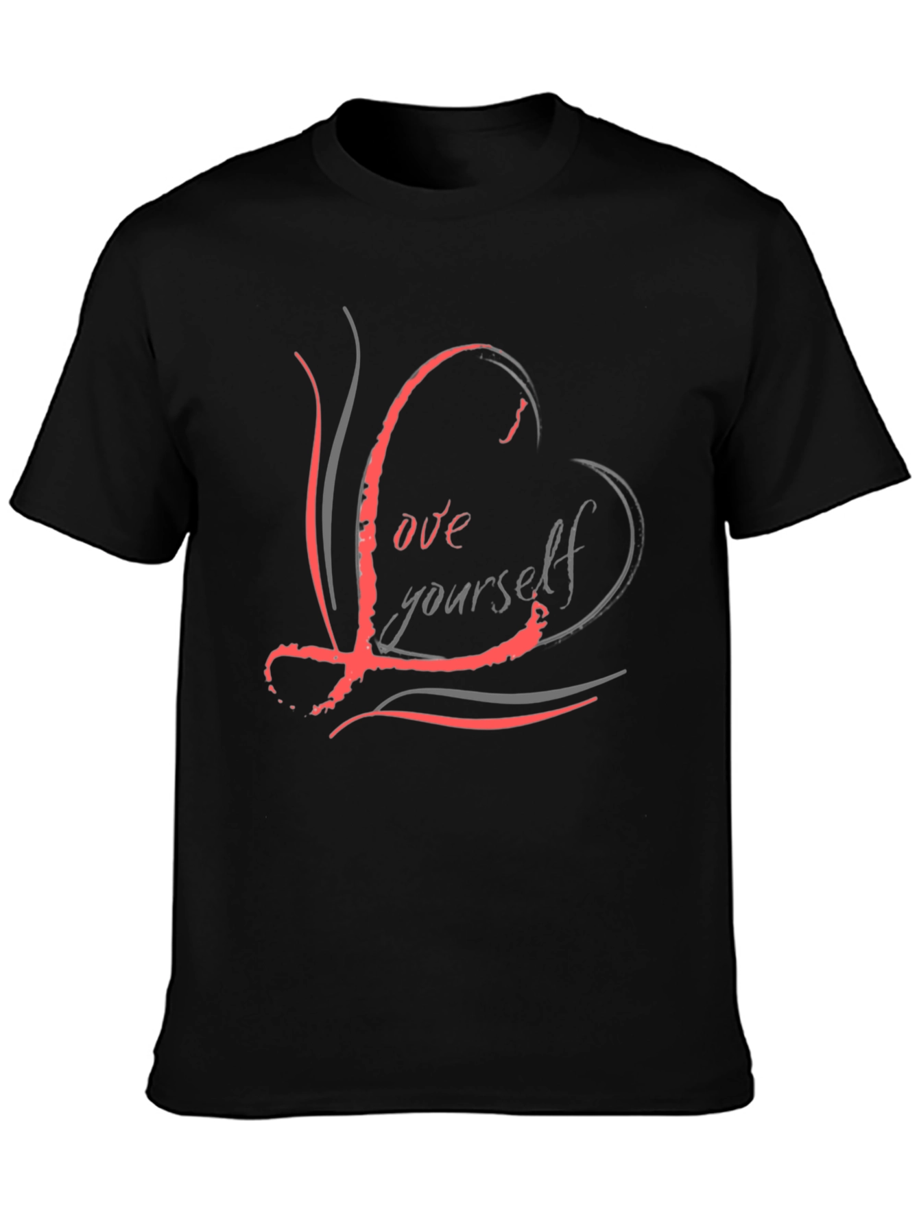 Love Yourself Graphic Black T-Shirt