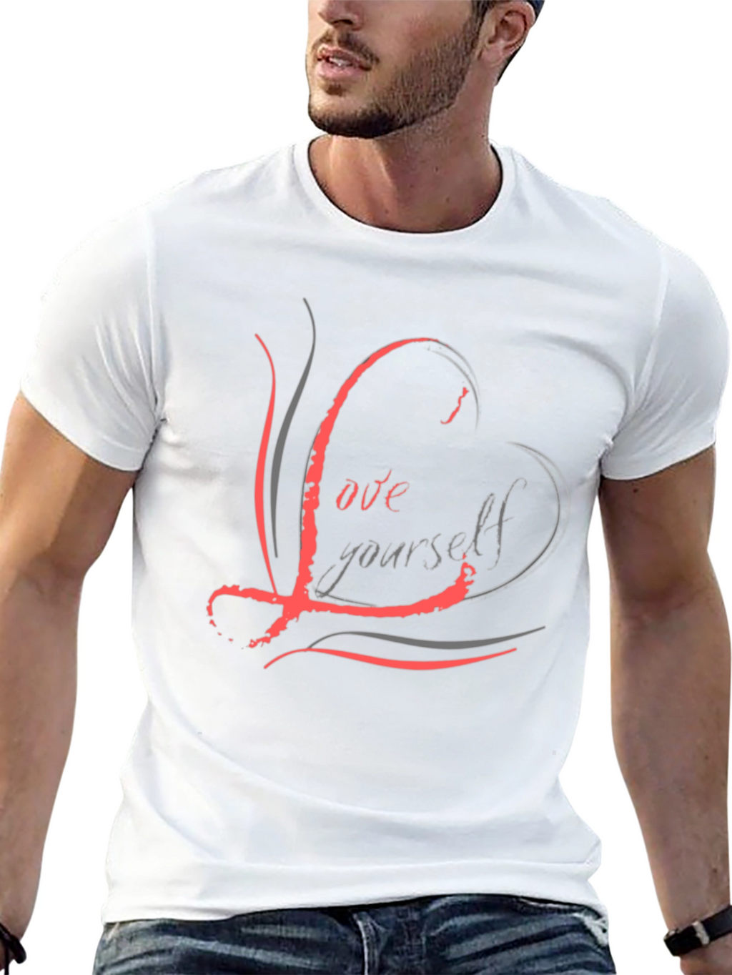 Love Yourself Graphic Black T-Shirt