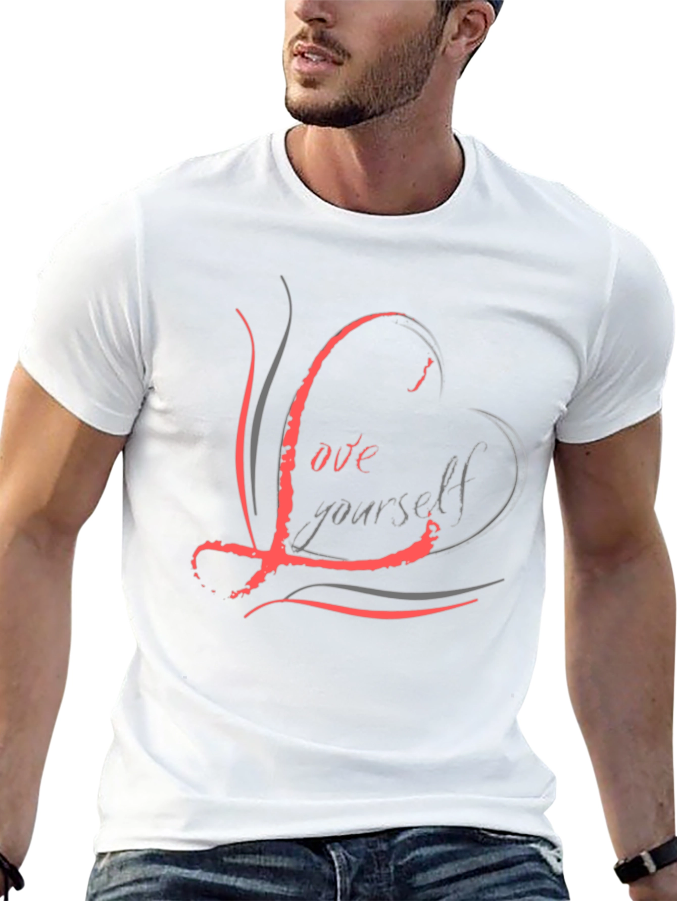 Love Yourself Graphic Black T-Shirt