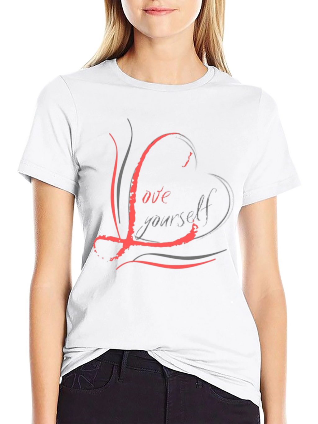 Love Yourself Graphic Black T-Shirt