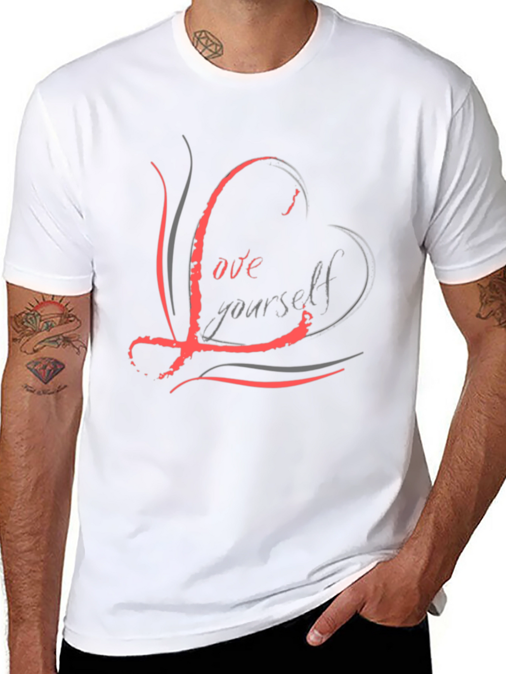 Love Yourself Graphic Black T-Shirt