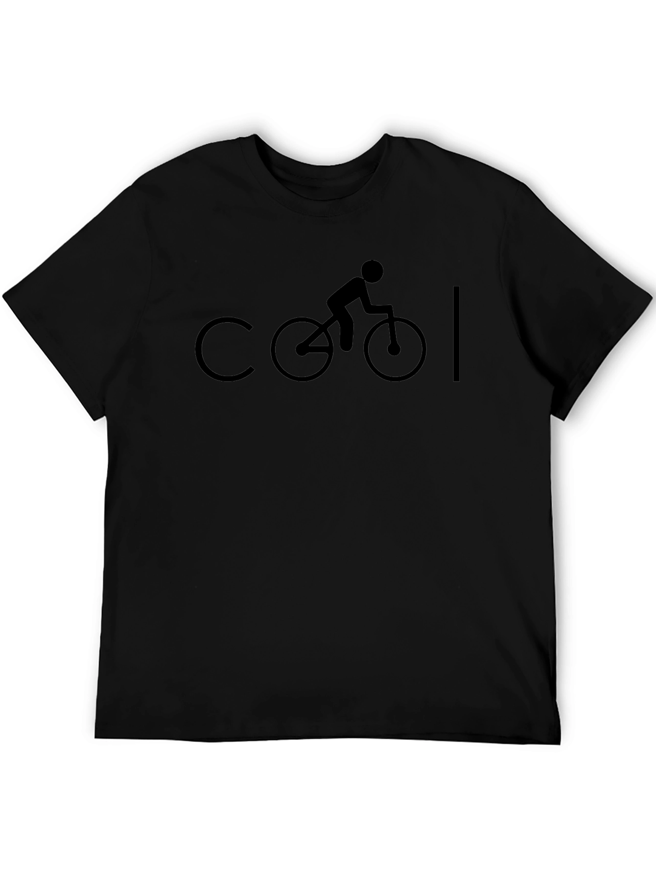 Cool Cyclist Graphic T-Shirt - Black