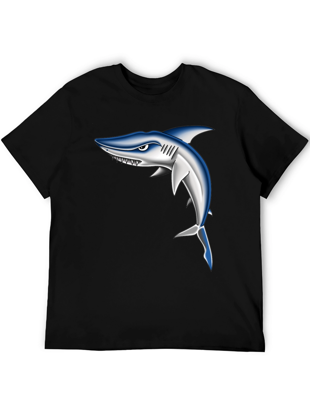 Shark Graphic Black T-Shirt for Men