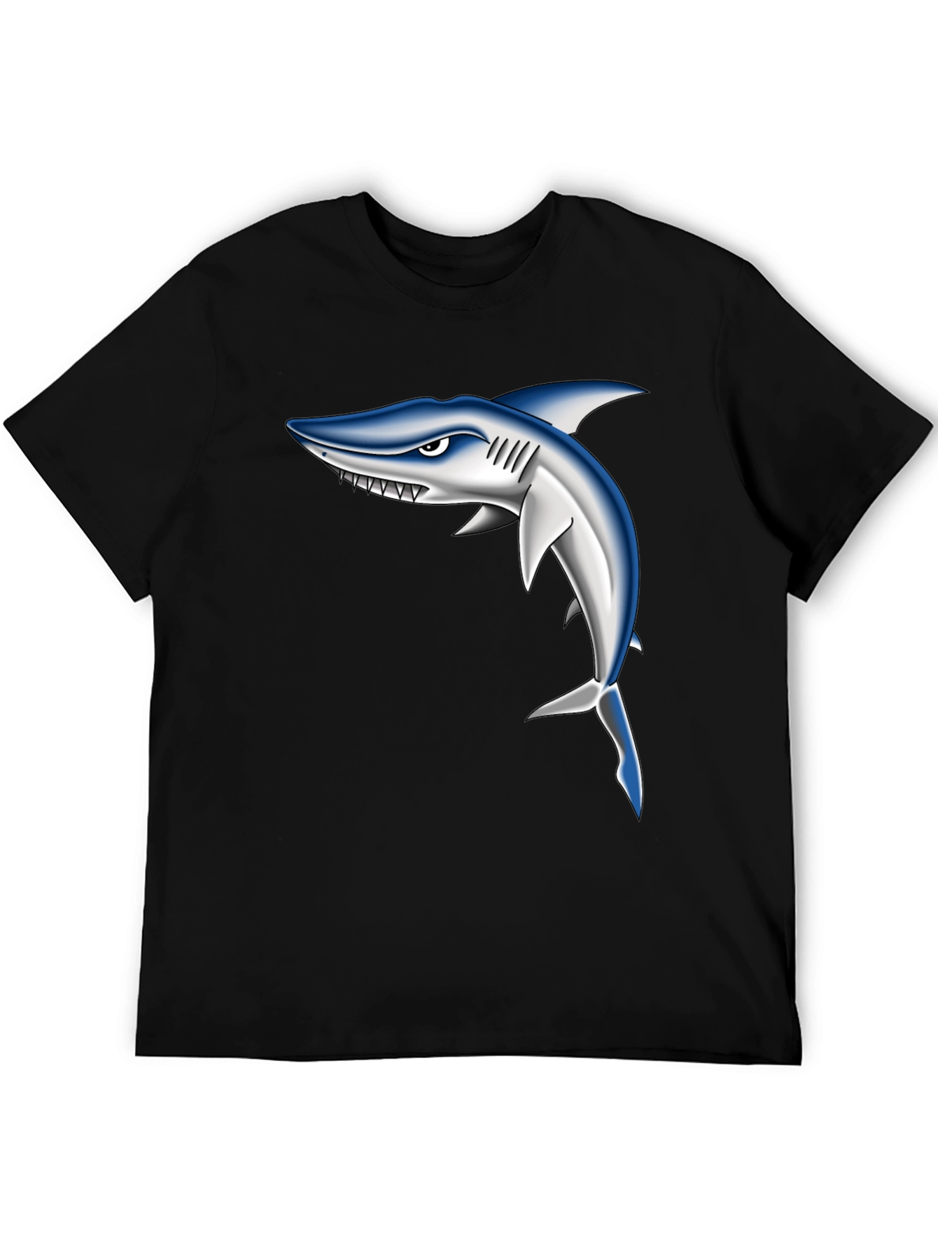 Shark Graphic Black T-Shirt for Men