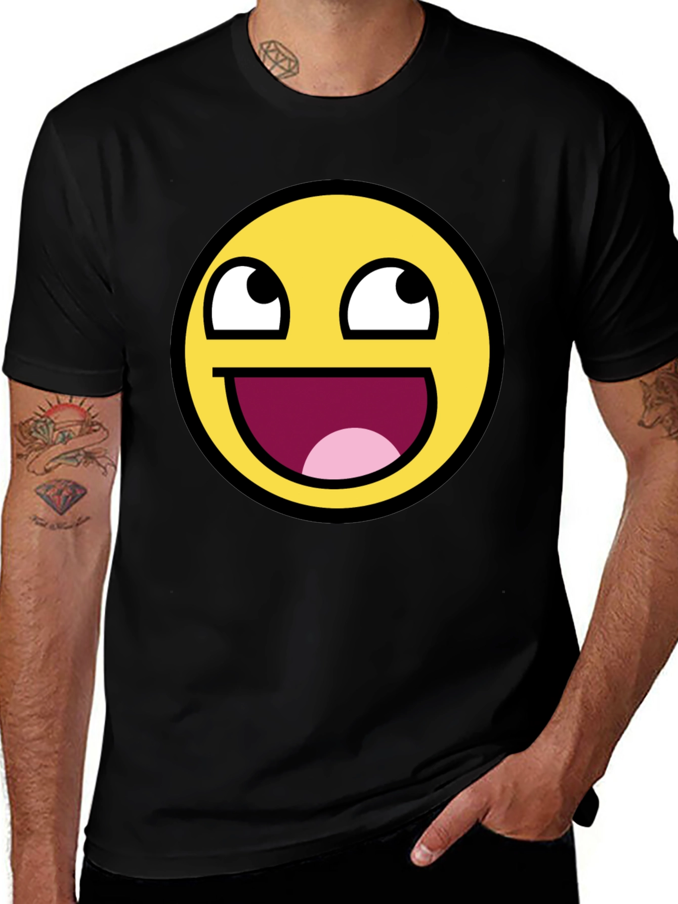Epic Face Meme T-Shirt - Black Graphic Tee