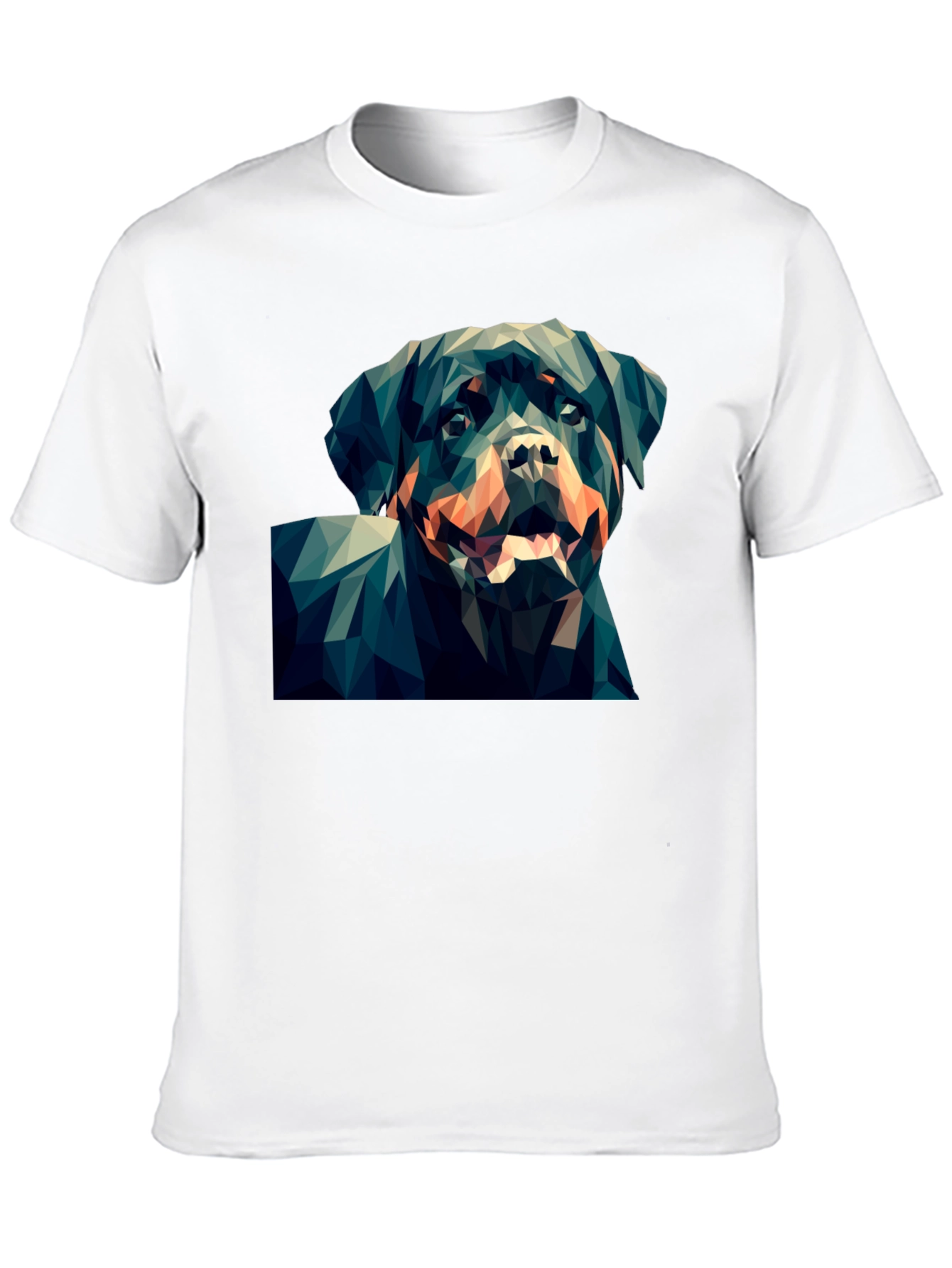 Geometric Rottweiler Graphic Tee - Black