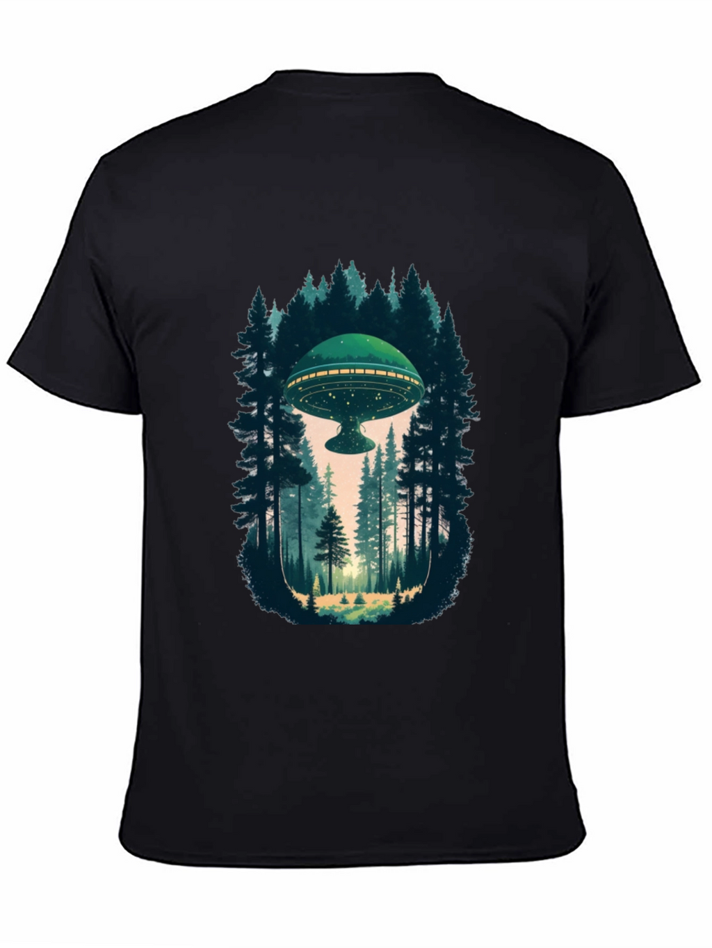 UFO in Forest Graphic Tee