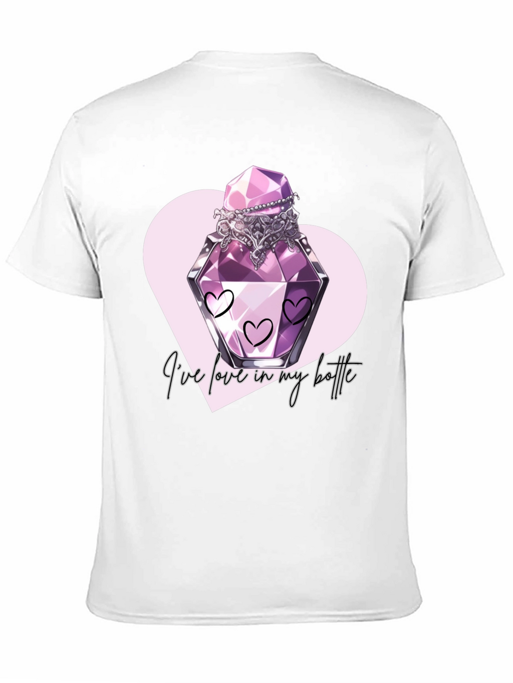 Love Potion T-Shirt - Romantic Heart Bottle Design