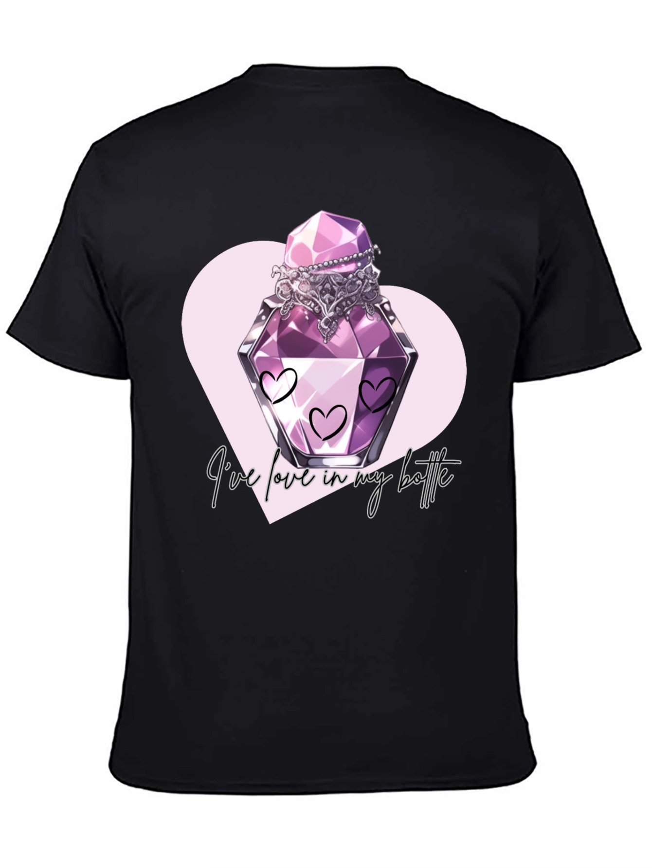 Love Potion T-Shirt - Romantic Heart Bottle Design