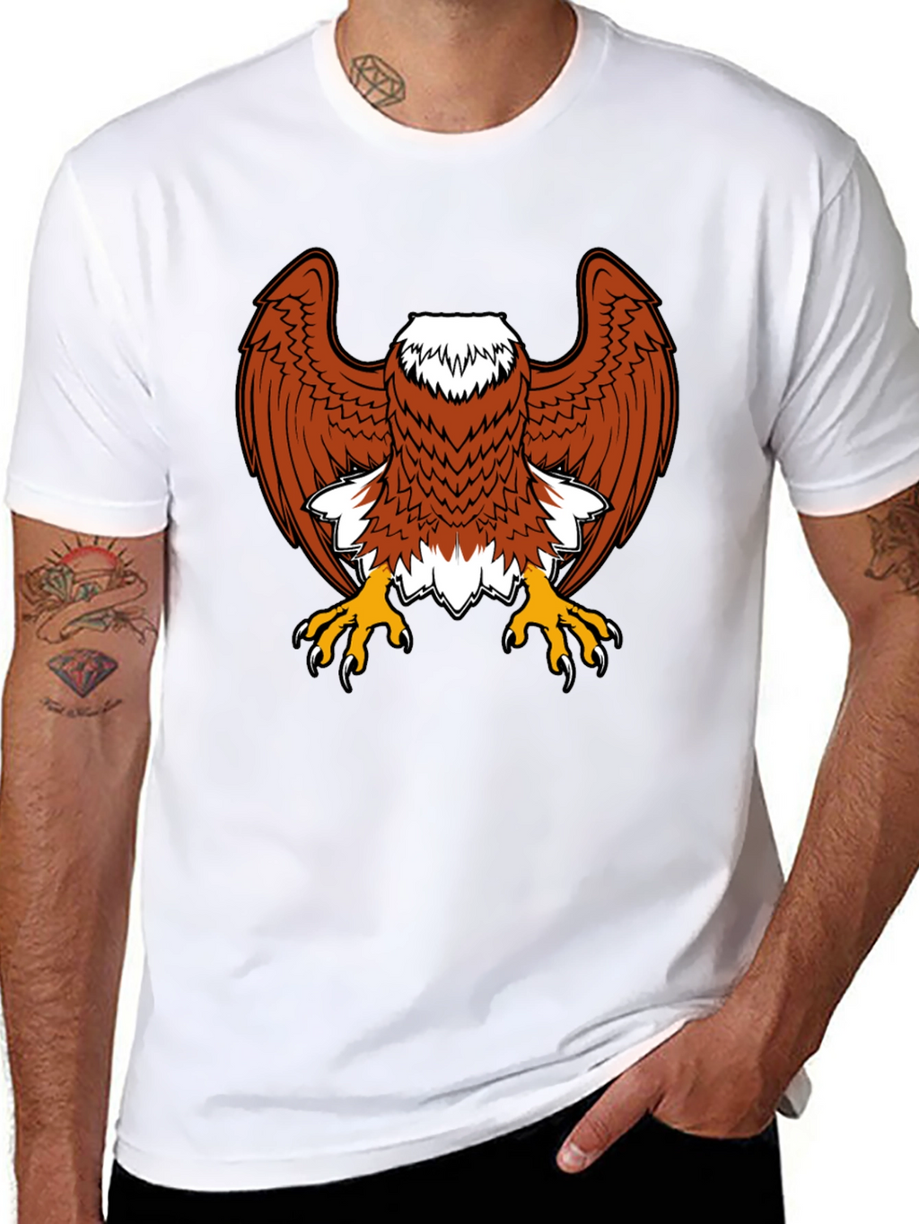 Eagle Graphic Tee - Bold Bird of Prey Design
