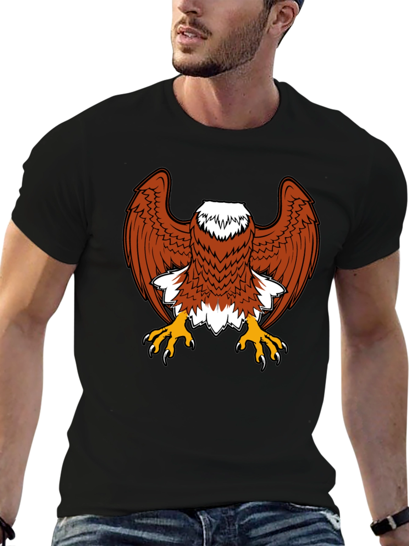 Eagle Graphic Tee - Bold Bird of Prey Design