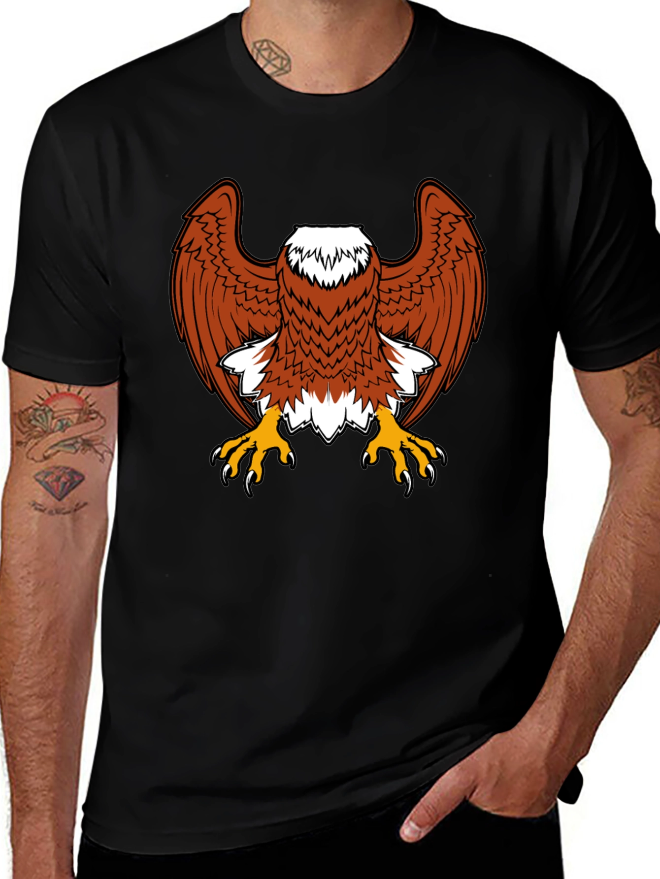 Eagle Graphic Tee - Bold Bird of Prey Design