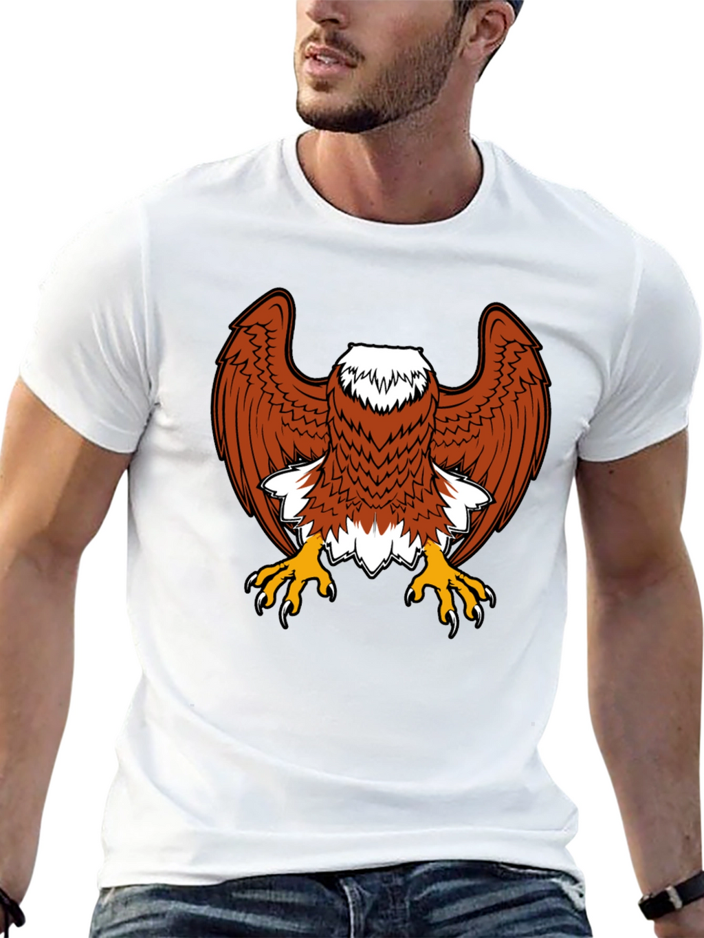 Eagle Graphic Tee - Bold Bird of Prey Design