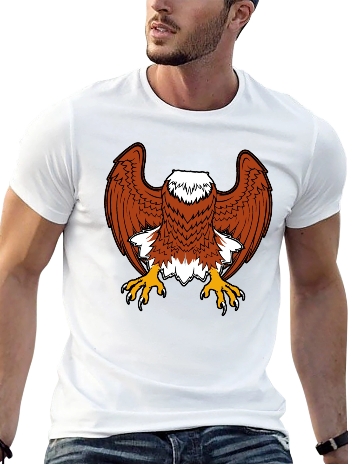 Eagle Graphic Tee - Bold Bird of Prey Design