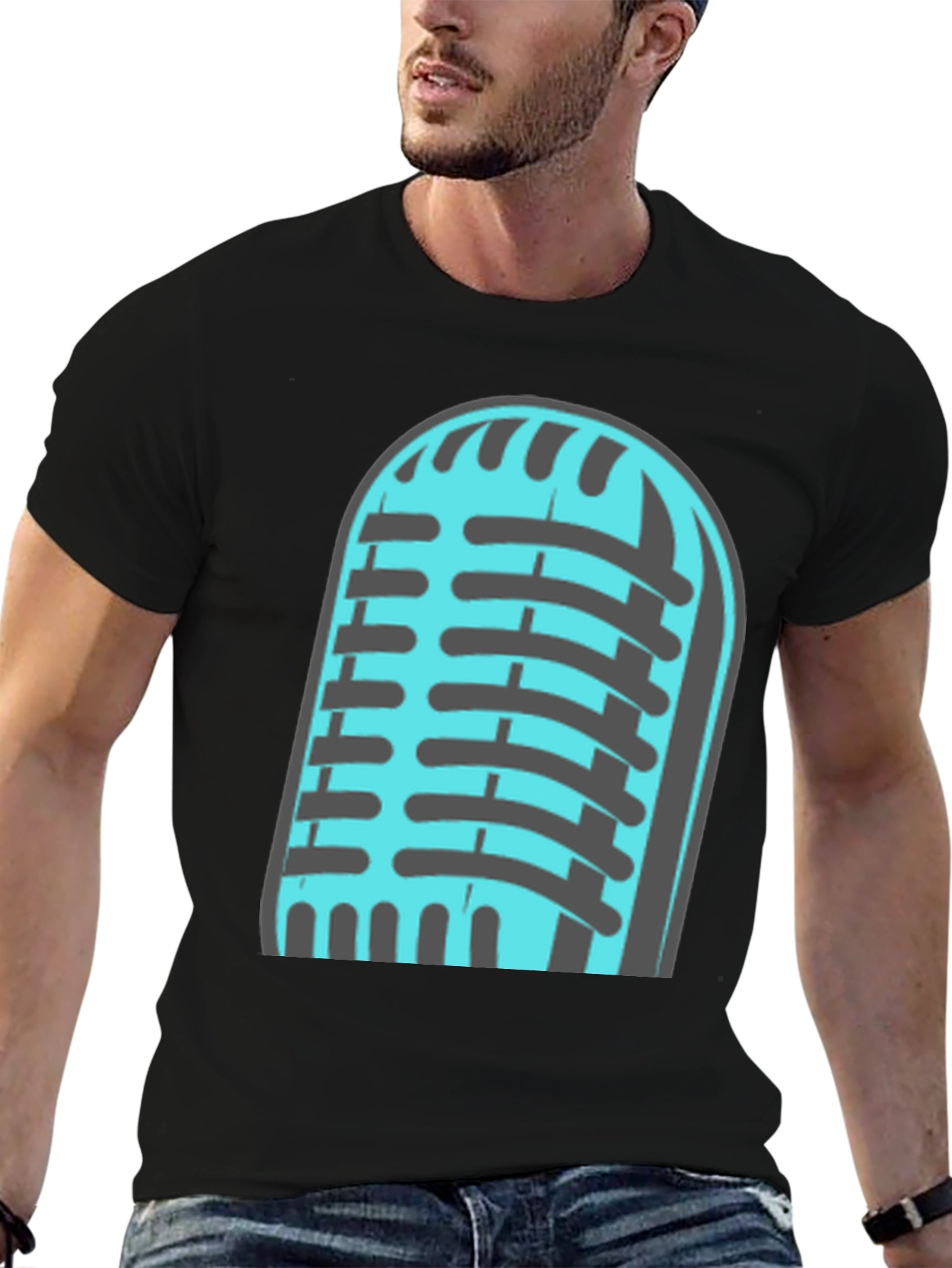 Retro Microphone Graphic T-Shirt