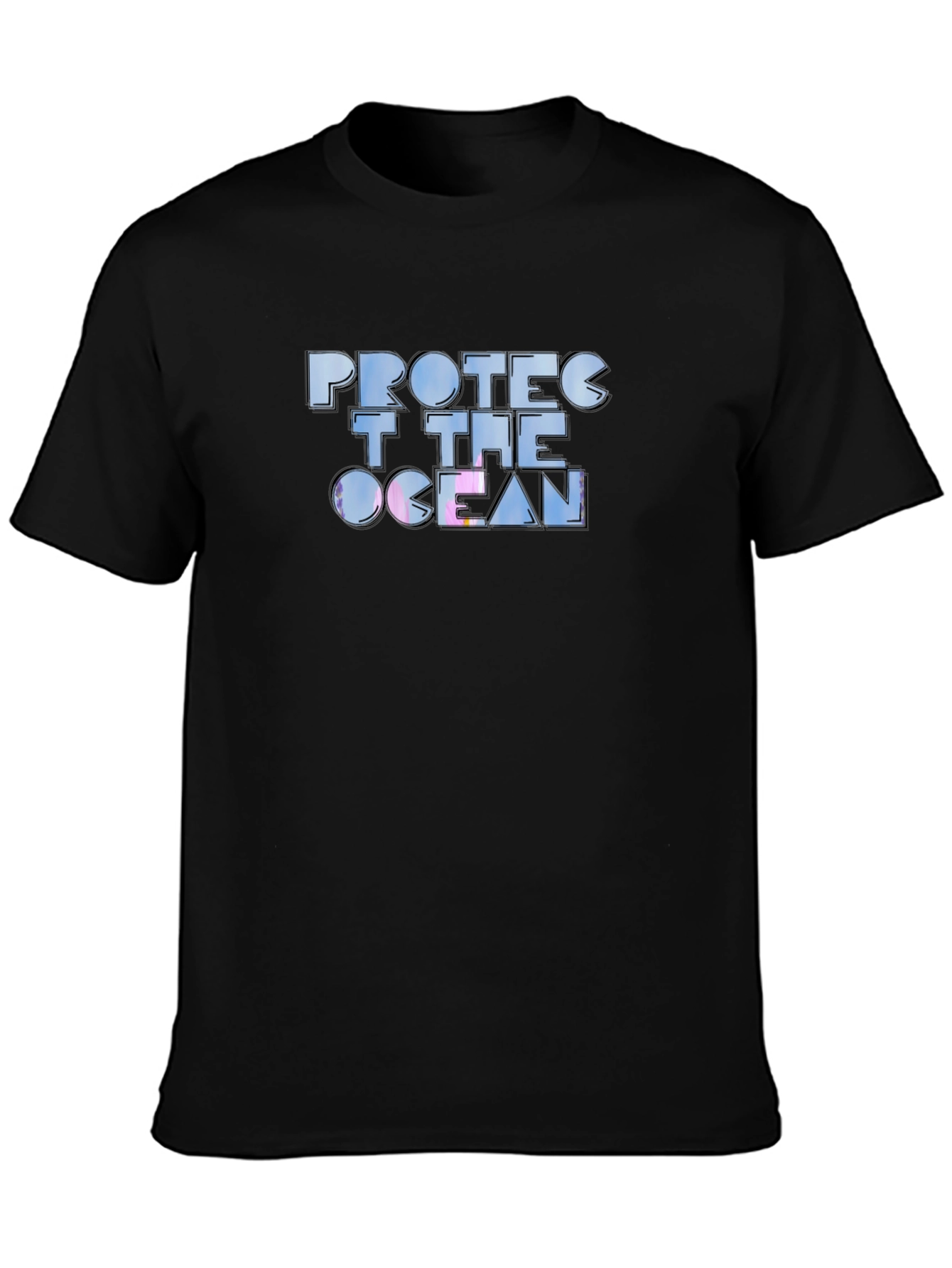 Protect the Ocean Graphic Tee - Black Cotton T-Shirt