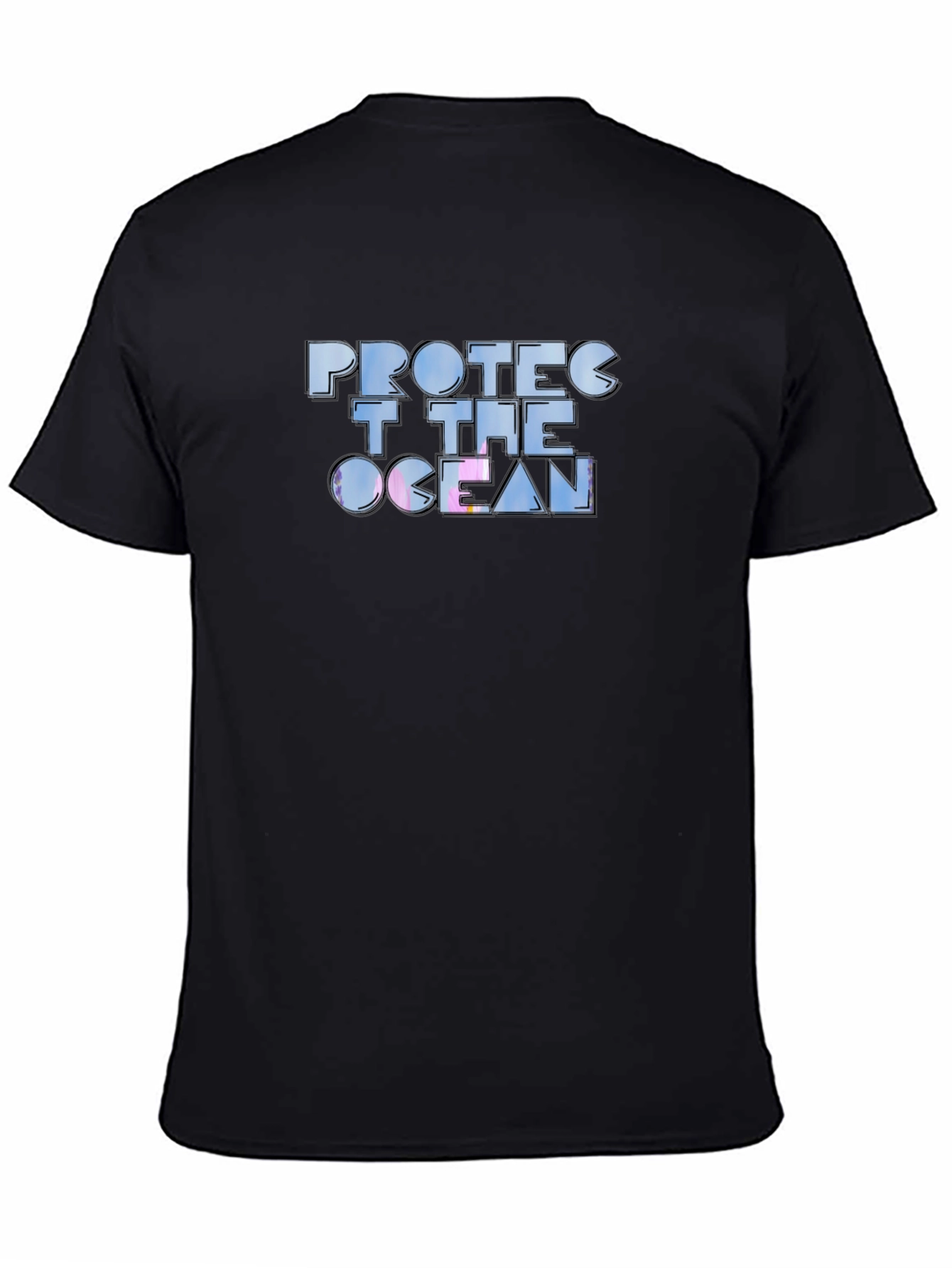 Protect the Ocean Graphic Tee - Black Cotton T-Shirt
