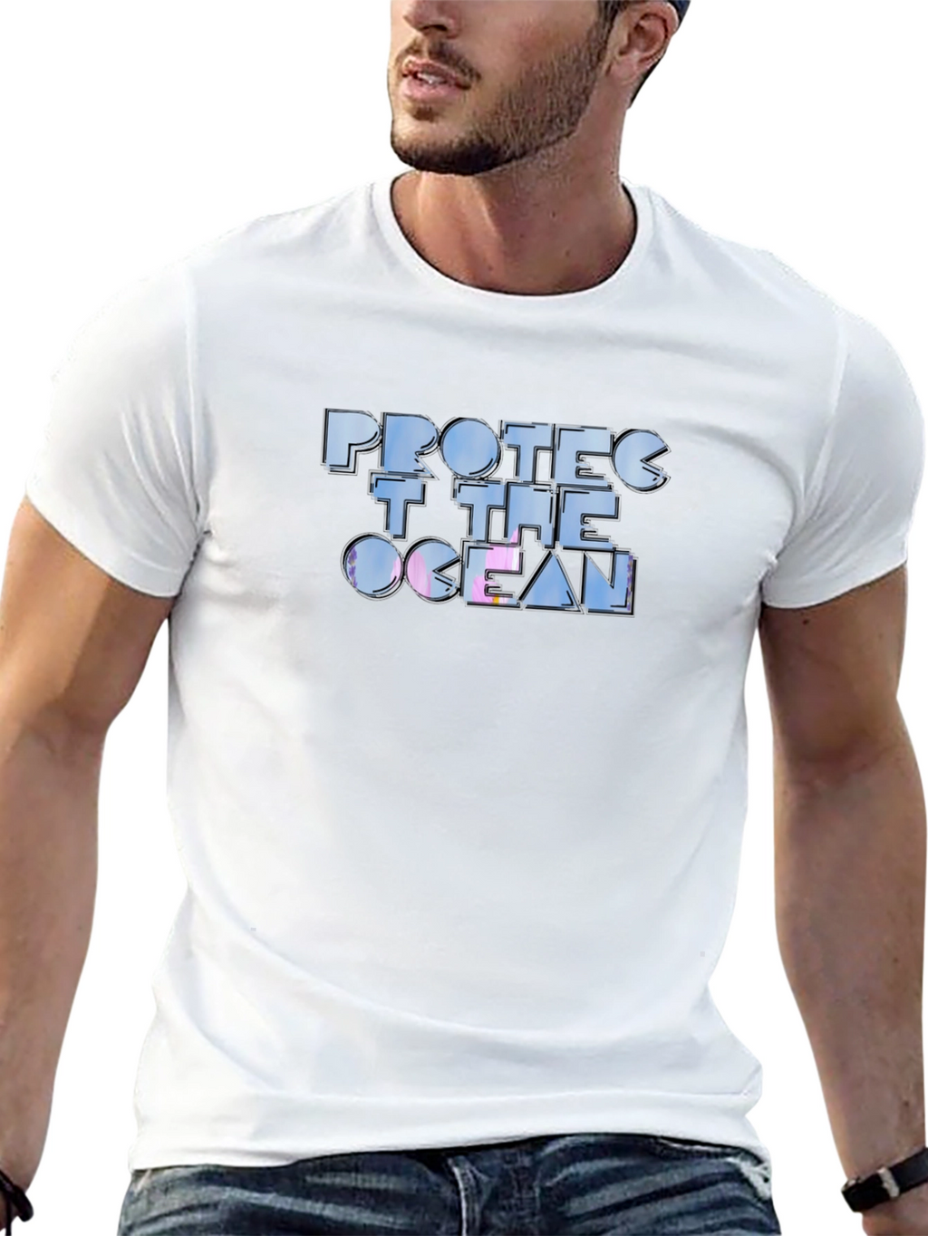 Protect the Ocean Graphic Tee - Black Cotton T-Shirt