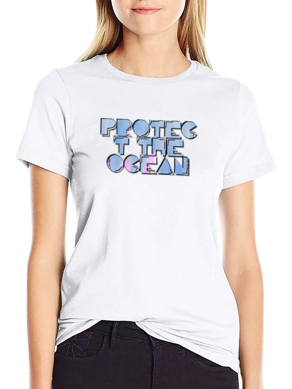 Protect the Ocean Graphic Tee - Black Cotton T-Shirt