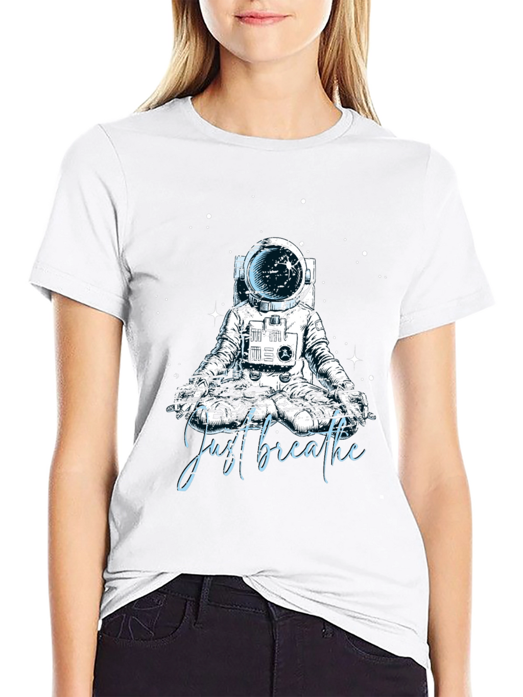 Just Breathe Astronaut Meditation T-Shirt