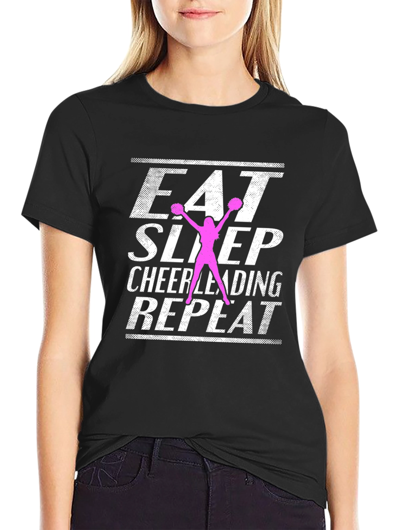 Eat Sleep Cheerleading Repeat T-Shirt
