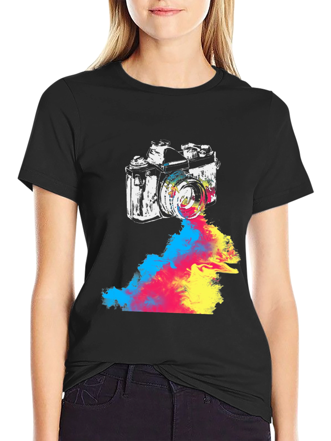 Retro Camera T-Shirt - Colorful Artistic Photography Tee