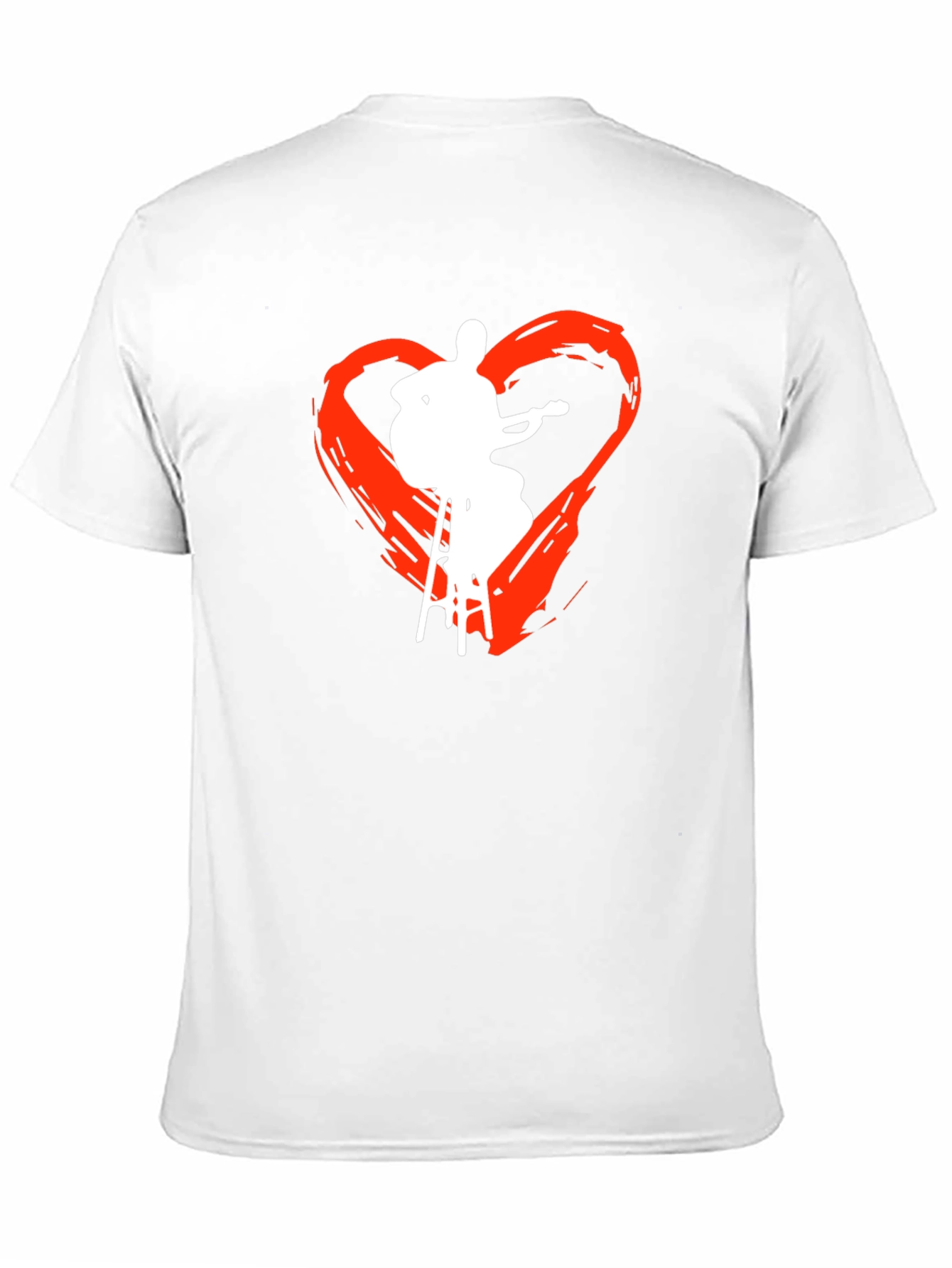 Guitarist Heart Graphic Tee - Black Cotton T-Shirt