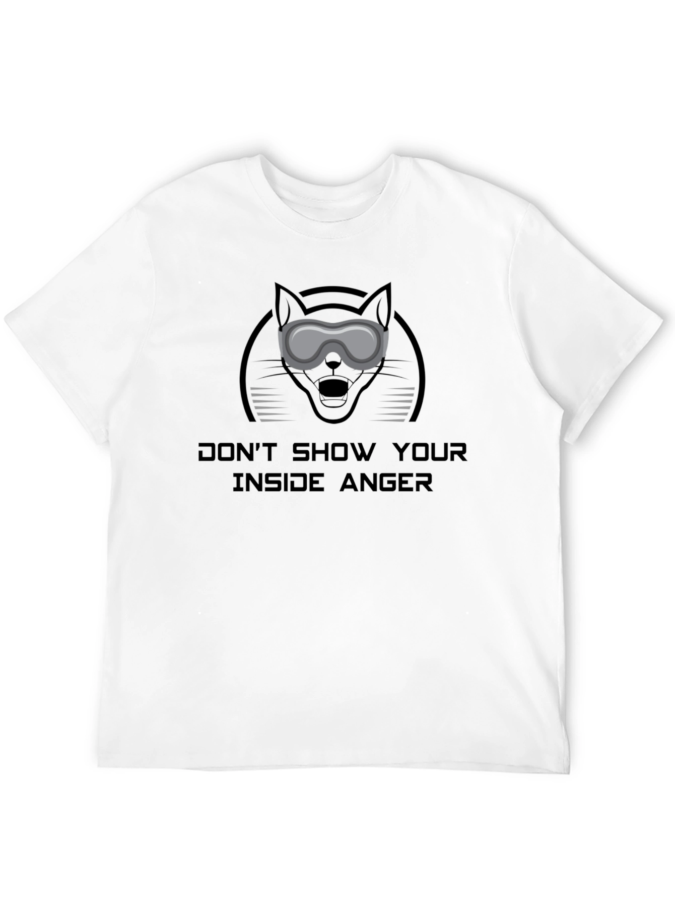Dont Show Your Inside Anger Black T-Shirt