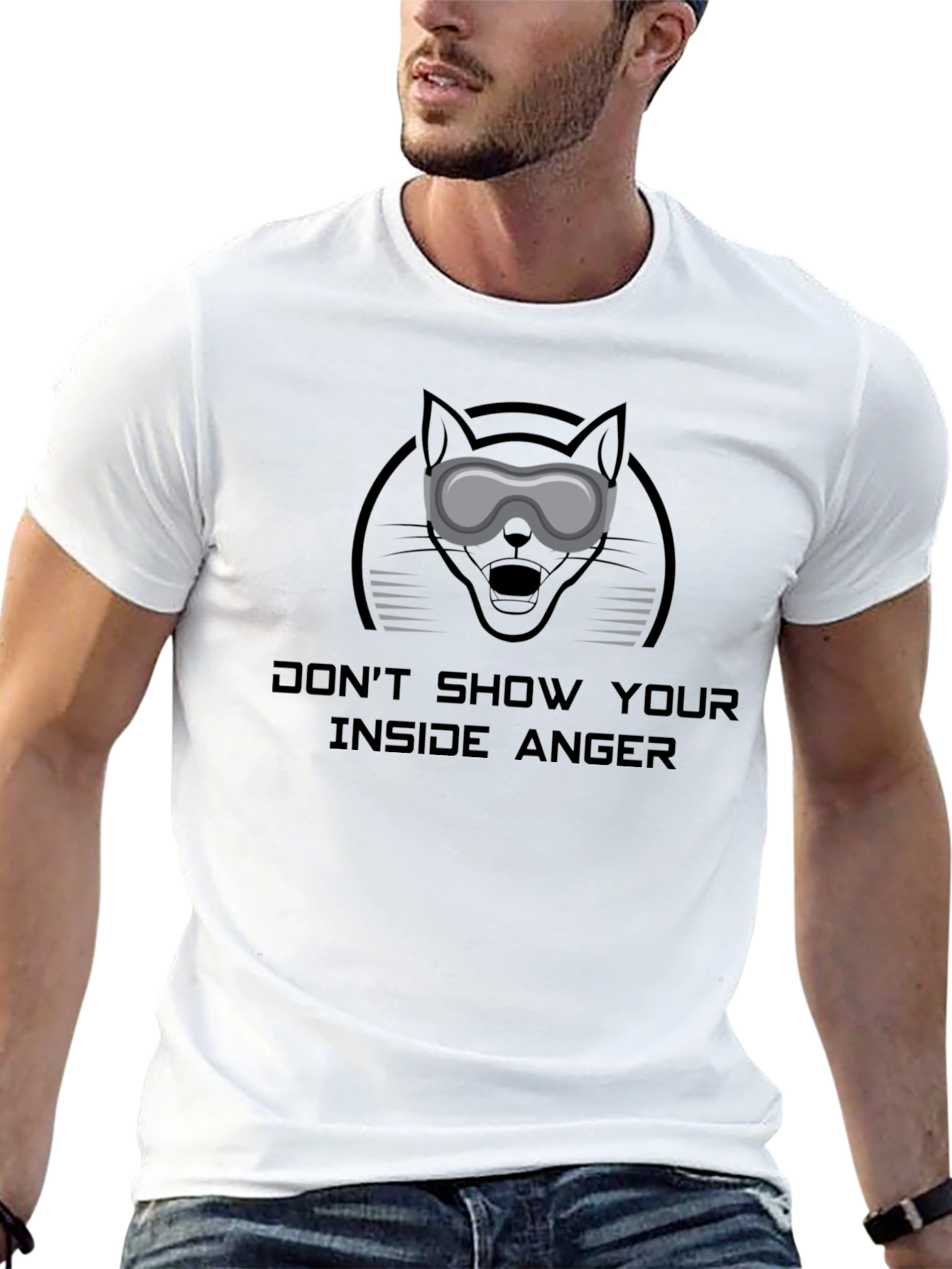 Dont Show Your Inside Anger Black T-Shirt