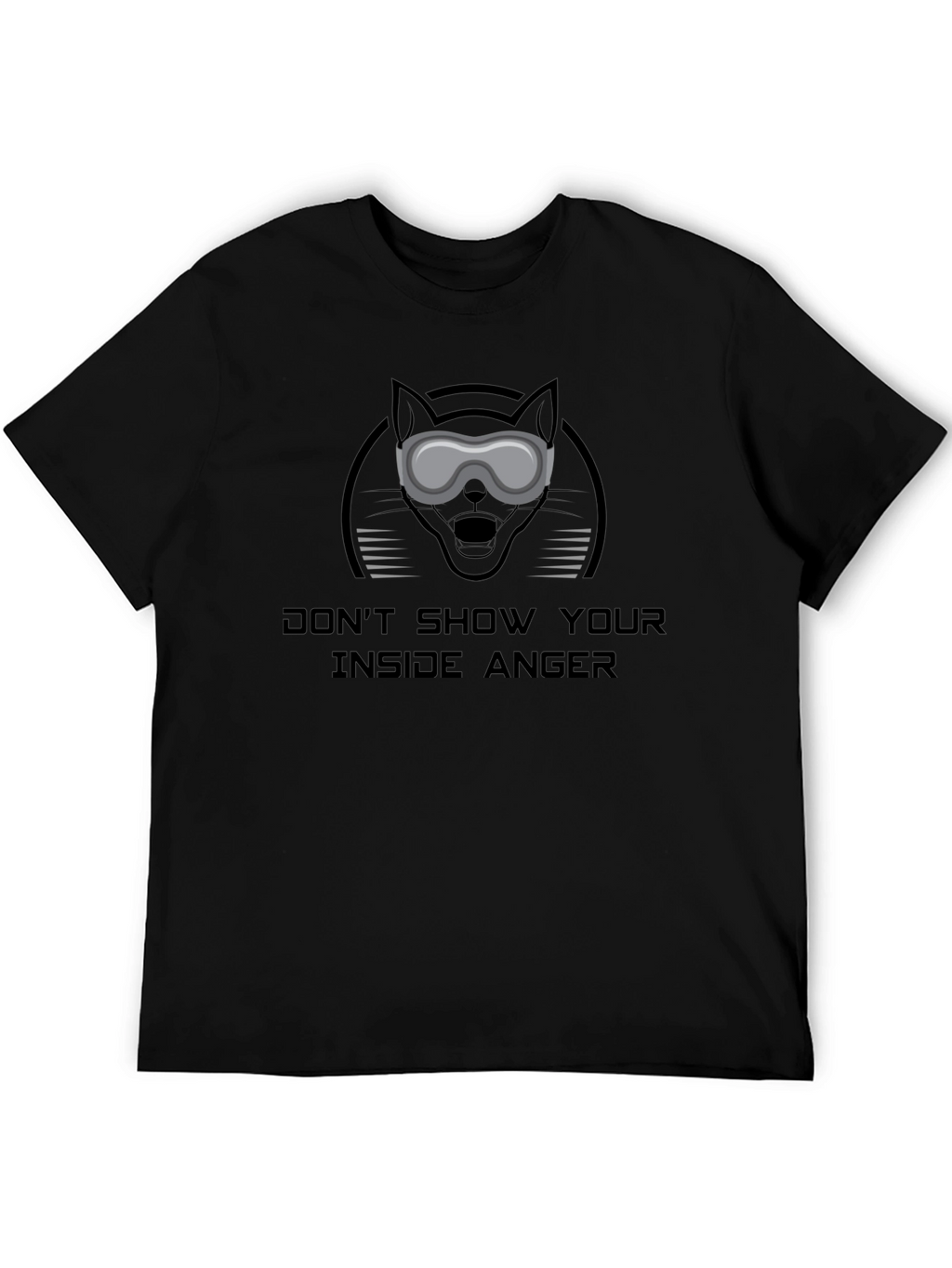 Dont Show Your Inside Anger Black T-Shirt