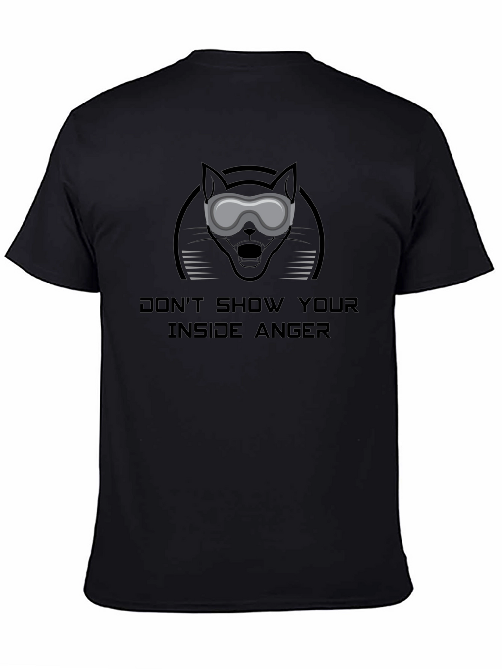 Dont Show Your Inside Anger Black T-Shirt