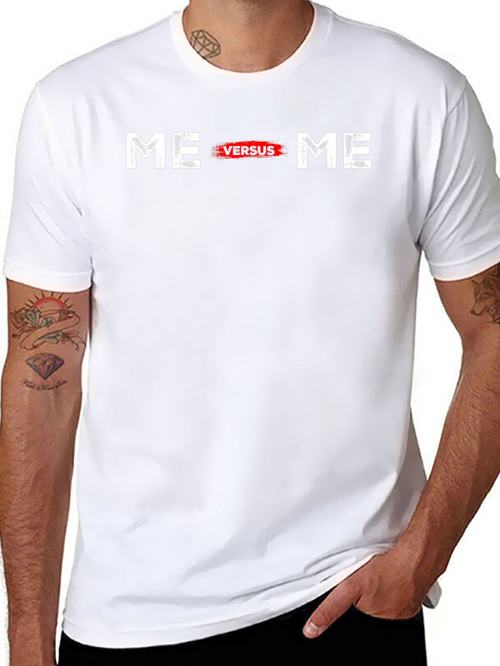Me Versus Me Graphic T-Shirt - Black