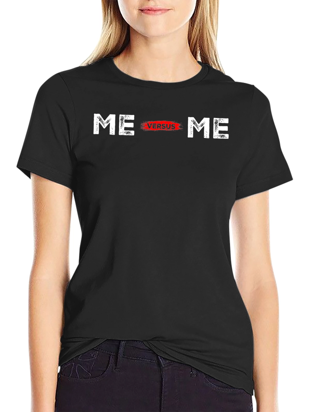 Me Versus Me Graphic T-Shirt - Black