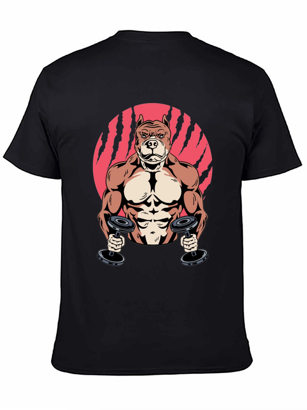 Muscle Dog Graphic Tee - Gym Humor T-Shirt