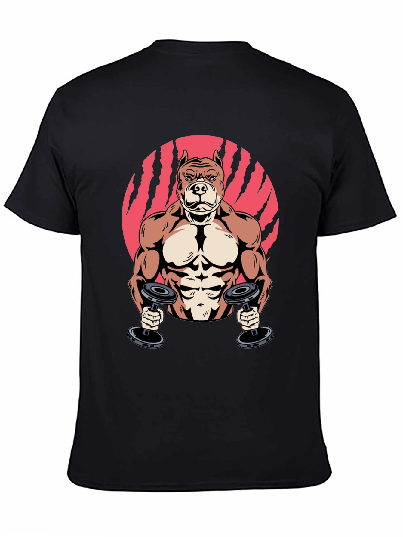 Muscle Dog Graphic Tee - Gym Humor T-Shirt
