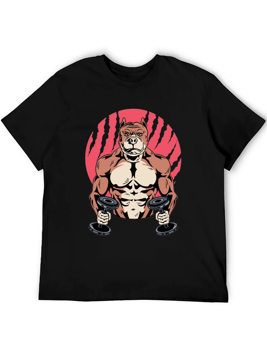 Muscle Dog Graphic Tee - Gym Humor T-Shirt